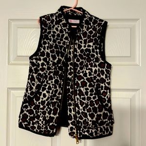 PINC girls quilted cheetah vest